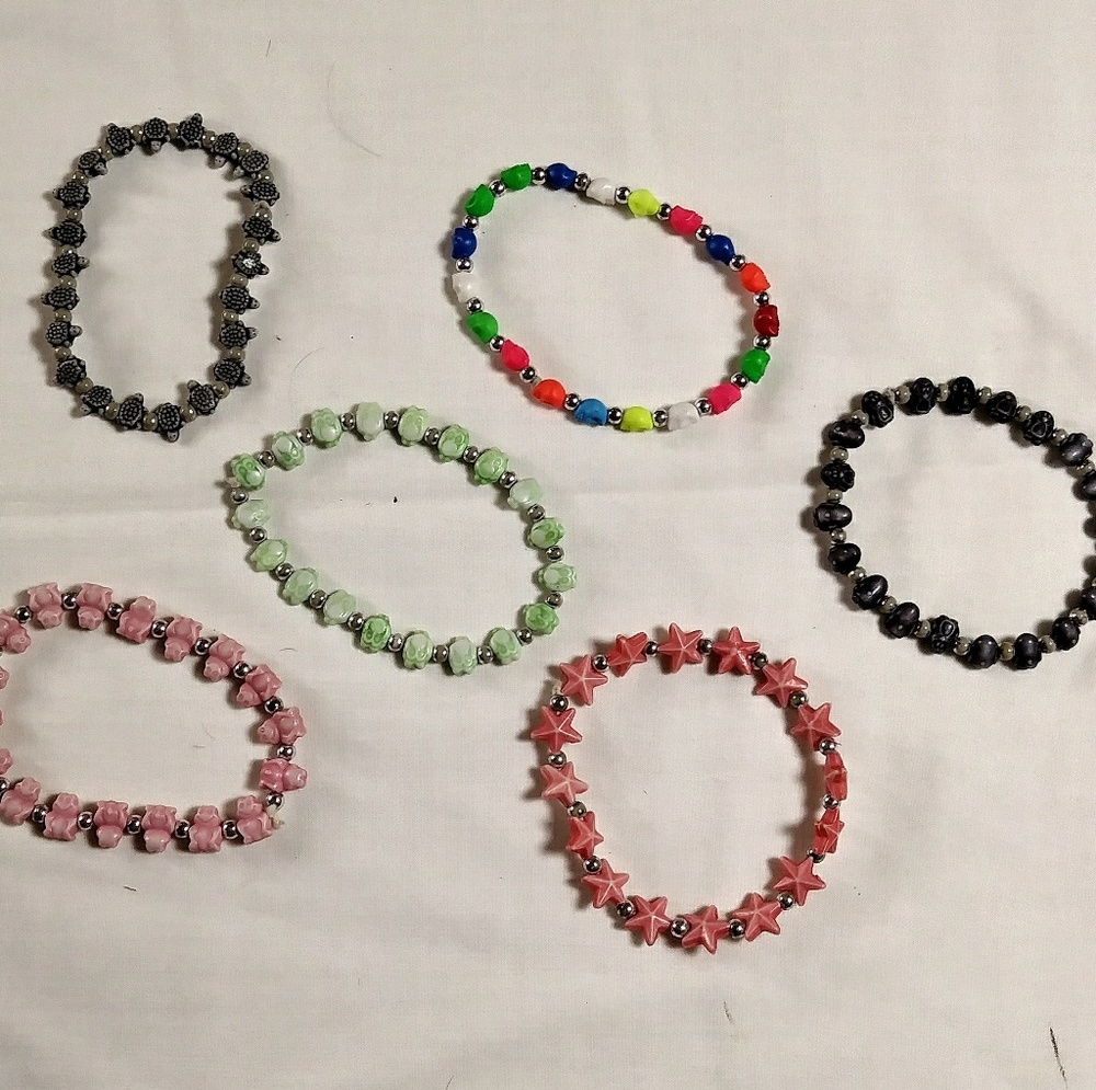 Colorful Beaded Bracelets with designs